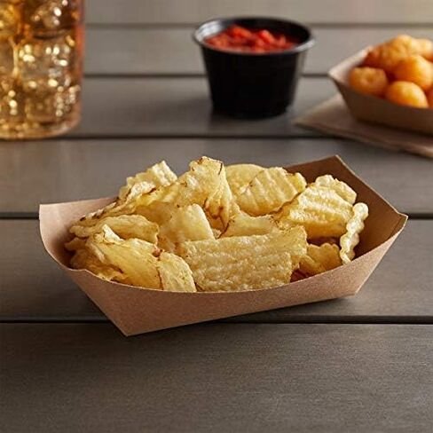 Angel's Peel Lounge Disposable Paper Food Tray - Recyclable Kraft, Fully Biodegradable Trays- Picnics, Carnivals, Camping Trays- Food Serving Tray Holds Hot and Cold Food 1Lb (Pack of 100) in Saudi Arabia