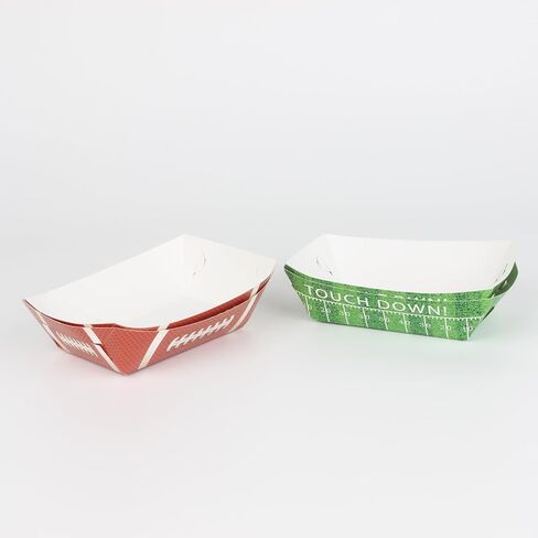 100 حزمة من صواني الطعام الورقية لحفلات كرة القدم 2 رطل، صواني ناتشو للوجبات الخفيفة، صواني حامل الحلوى، لوازم الحفلات الرياضية، 2 نمط من القوارب للاستعمال مرة واحدة، صينية تقديم الطعام للطعام والتوابل والكرنفالات in Kuwait