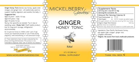 Mickelberry Gardens Ginger Honey Digestive Support Spray - Natural Digestion Support - Organic Ginger Root Herbal Supplement, 2 Ounces (Pack of 2) in Saudi Arabia
