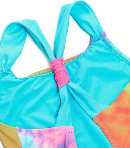 BELLOO Girls Swimsuit with Dress Criss Cross Back Swimwear Two Pieces Bathing Suits for Girl 5-13 Years in Saudi Arabia