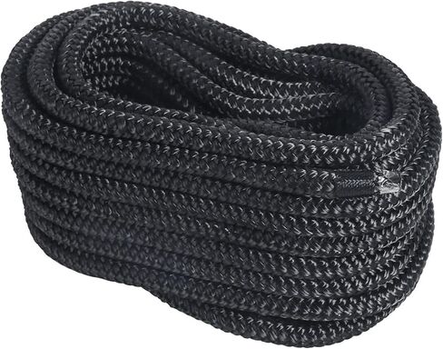 خطوط إرساء مصنوعة من النايلون المضفر المزدوج من Amarine بقوة 4800 رطل قوة الكسر (الطول: 50 قدمًا العمق: 1/2 بوصة العيينة: 12 بوصة) خطوط إرساء حبل القوارب البحرية حد حمل العمل: 960 رطلًا in Saudi Arabia