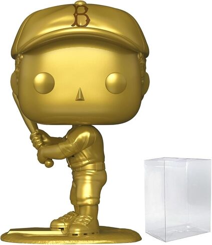 POP MLB: Legends - Jackie Robinson Limited Edition Gold Chase Funko Vinyl Figure (Bundled with Compatible Box Protector Case), Multicolor, 3.75 in Saudi Arabia