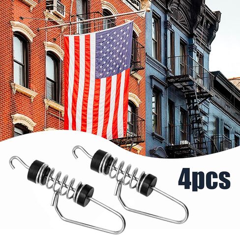 Flag Clips for Flagpole, Fishing Flag Clips Boat Flag Stainless Steel Marine Boat Flag Clips for Halyards Outrigger Lines Antennas Stern Lights Flagpole Rope in Saudi Arabia