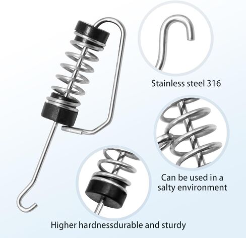 Flag Clips for Flagpole, Fishing Flag Clips Boat Flag Stainless Steel Marine Boat Flag Clips for Halyards Outrigger Lines Antennas Stern Lights Flagpole Rope in Saudi Arabia