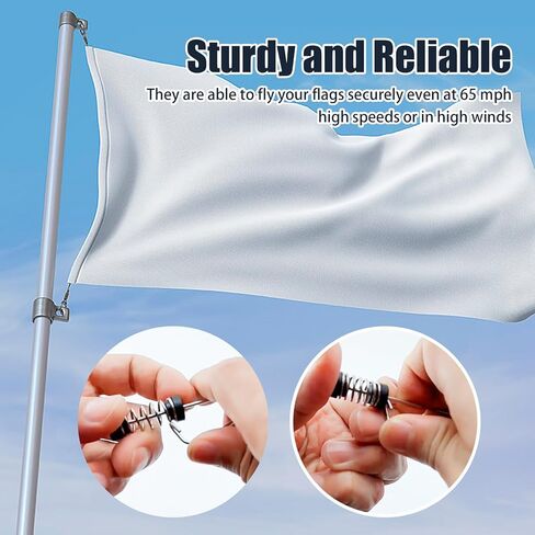 Flag Clips for Flagpole, Fishing Flag Clips Boat Flag Stainless Steel Marine Boat Flag Clips for Halyards Outrigger Lines Antennas Stern Lights Flagpole Rope in Saudi Arabia