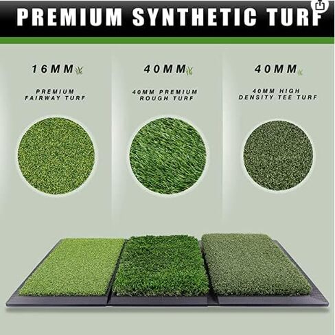 شبكة ضرب جولف مقاس 10 × 7 بوصات من Champkey مع بساط ضرب جولف ضخم مقاس 16 × 25 بوصة - إطار فولاذي عالي التحمل وشبكة جولف للتدريب على 5 طبقات بدون عقد in Kuwait