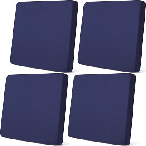 Set of 4 Stretch Cushion Covers Sofa Couch Seat Chair Slipcovers Individual Waterproof Cushion Covers Replacement Cushion Covers Furniture Protector for Kids Pets (Navy Blue,Seat Cover) in Saudi Arabia
