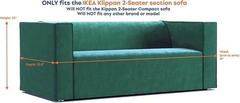 Comfort Works Klippan Cover, Designer Velvet Pet Friendly Slipcovers to Fit IKEA Klippan 2 Seater Sofa Loveseat ONLY! (Velvet Cobalt) in Kuwait
