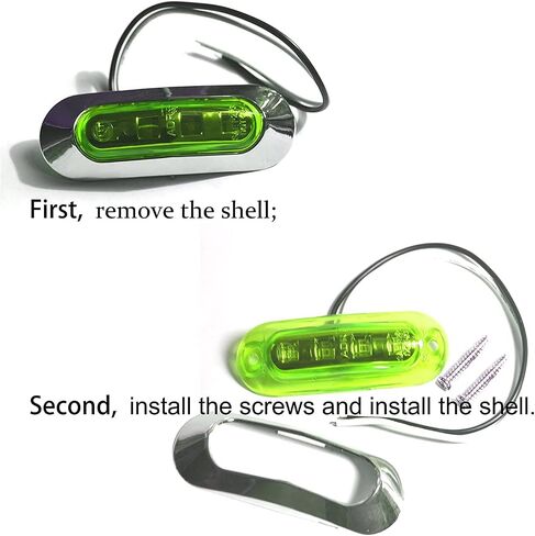 10pcs LED Boat Interior Marine Light,12V Green Waterproof Boat Strip Deck Navigation Light Cabin Courtesy Decorative Lighting for Night Fishing in Saudi Arabia