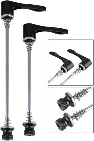 زوج واحد، سيخ المحور 157 مم 197 مم 190 مم عجلة دراجة سريعة الإصدار لدراجة الطريق MTB أسود (أسود) in Kuwait