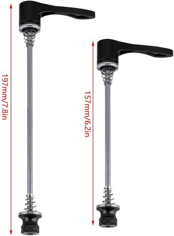 زوج واحد، سيخ المحور 157 مم 197 مم 190 مم عجلة دراجة سريعة الإصدار لدراجة الطريق MTB أسود (أسود) in Kuwait