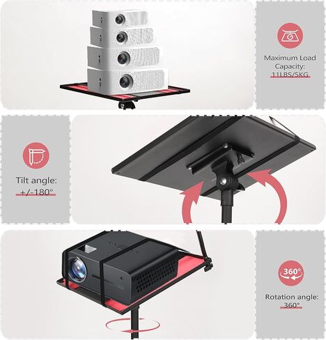 Universal Laptop and Projector Tripod Stand and Lectern Podium Stand with Elastic Belts & Fixed Sponge pads to Protect Device,Portable Music Stand DJ Racks From 23.6" to 45.3" for Office Home in Saudi Arabia