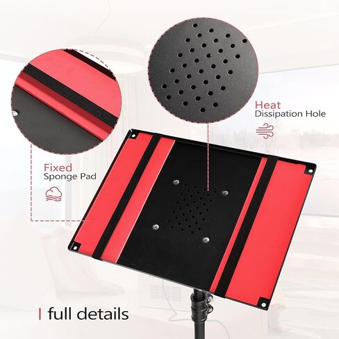 Universal Laptop and Projector Tripod Stand and Lectern Podium Stand with Elastic Belts & Fixed Sponge pads to Protect Device,Portable Music Stand DJ Racks From 23.6" to 45.3" for Office Home in Saudi Arabia