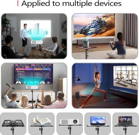 Universal Laptop and Projector Tripod Stand and Lectern Podium Stand with Elastic Belts & Fixed Sponge pads to Protect Device,Portable Music Stand DJ Racks From 23.6" to 45.3" for Office Home in Saudi Arabia