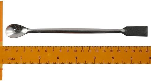 Stainless Steel Lab Spatula,7.9in Laboratory Sampling Spoon,Stainless Steel Double Ended Lab Scoop Spoon with Flat Square/Spoon Ends in Saudi Arabia