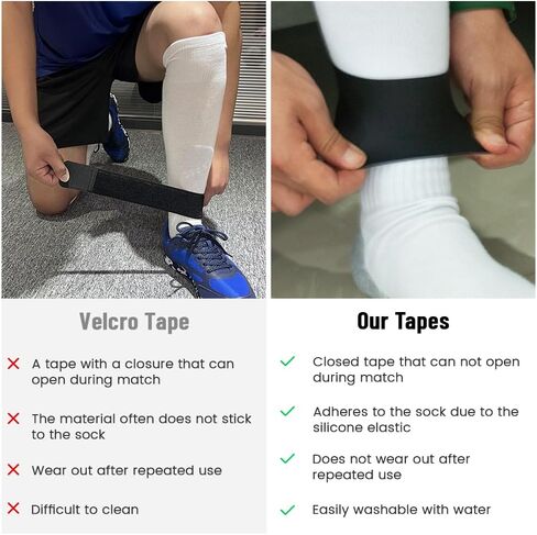 Shin Guard Straps, Lymor Silicone Soccer Leg Bands for Adults Kids, Non-Slip Elastic for Gym, Athletics in Saudi Arabia