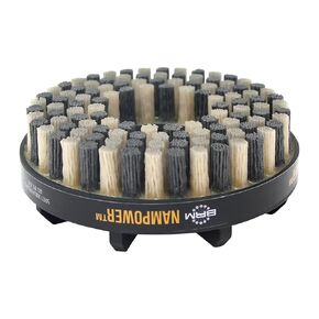 Brush Research ADD10018180 Nampower Dot Type Abrasive Disc Brush, Combination Silicon Carbide/Ceramic Filament, 100mm Diameter, 18mm Bristle Length (Pack of 1)