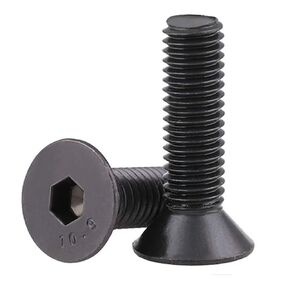 FullerKreg M3-0.5 x 6mm DIN 7991 Hex Drive Class 10.9 Black Oxide Finish Alloy Steel Flat Socket Cap Screw (Pkg of 100)