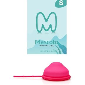TM New Generation Menstrual disc with Silicone String, Flat-fit Cup, Medical-Grade Silicone, Reusable, Petal Thin and Ultra Comfortable (Size S)