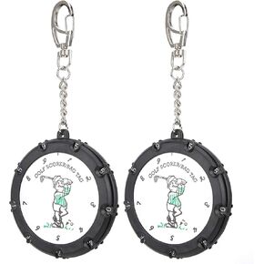 RiToEasysports 18 Holes Golfball Stroke Score Counter Golfball Score Keeper with Keychain(Pack of 2)