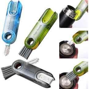 3 in 1 Multipurpose Bottle Gap Cleaner Brush,3 Pack Cup Cover Cleaning Brush,Cup Crevice Cleaning Tools,Water Bottle Cleaner Brush,Home Kitchen Cleaning Tools