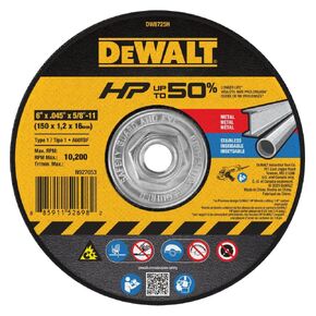 DEWALT DW8725H 6" x .045" x 5/8"-11 Hp Aluminum Oxide Cutoff Wheel in Kuwait