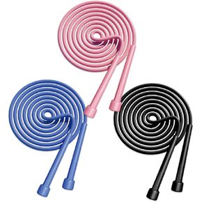 Jump Rope, Adjustable Kids Jump Rope Set, Tangle Free Skipping Rope, Lightweight Jump Ropes for Fitness, 9.2ft Pvc Jump Rope for Kids 8-12, Women, Men - Jumping Rope for Workout