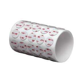 3M 4926 Gray Double Sided Conformable Acrylic Foam Tape, 0.5" Diameter Circles (roll of 250)