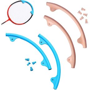 2 Pair Badminton Racket Protector Universal Front Frame Head Curved Protection Sleeve Racquet Protective Rubber Case for Yonex Professional Badminton Rackets Sports Lovers