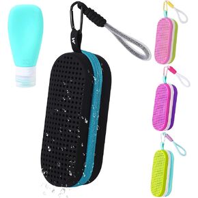 MERIABNY Swim Goggles Case for Swimmer Swimming Goggles Holder with Travel Bottle