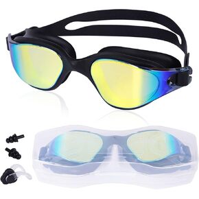 HD Anti-fog Electroplating Swimming Glasses Anti-UV Swimming Glasses Men and Women Safe Outdoor Swimming.