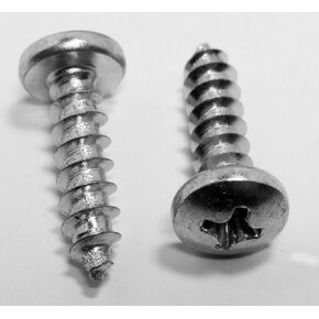 #10 x 3/4" inch Zinc Pan Head Phillips Sheet Metal Wood Screws (100 Pack) PHSMS by Fasteners DP
