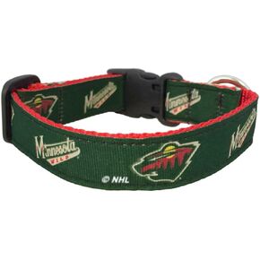 NHL Minnesota Wild Dog Collar, Large, Green