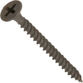 Black 5896 Fine Thread 6 by 1-5/8 Drywall Screw with Phillips Drive, Size