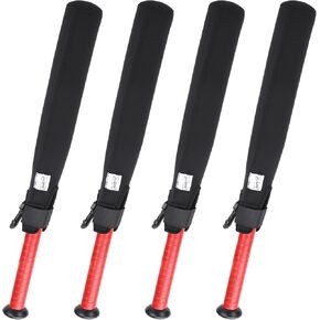 4 Pack Black Bat Protector Sleeve for Baseball Softball, Baseball Bat Sleeve Bag Protector for Youth Adults Bat Cover With Hook for Composite Wood Bats Sport(4 Pack - Black)