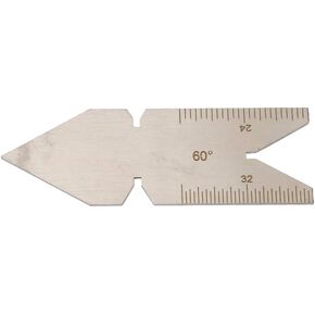 Center Gage for 60 Deg. Threads, Stainless Steel Center Gauge American Standard 60-Degree Threads, Accurate Thread Angle Measurements