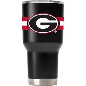 Gametime Sidekicks Georgia 30oz Black Stainless Steel Tumbler 360 Wrap