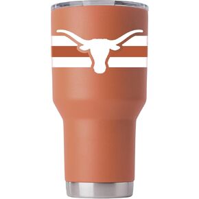 Gametime Sidekicks Texas 30oz Burnt Orange Tumbler - Officially Licensed, 18/8 Stainless Steel, Double-walled, Vacuum-insulated, UV LED Printed Logos, Sweatless, Stays Hot/Cold - 360 Wrap