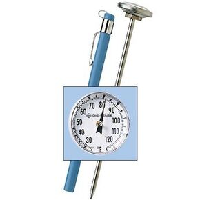 Digi-Sense AO-08080-79 S.Bimetal Pocket Thermometer 50-550F, 1" Dial, Poly Lens, 5" Stem, 5F Div