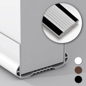New Upgrade 39 inch Under Door Draft Stopper for Bottom of Door，Free Cutting Length， Under Door Noise Stopper ，Under Door Draft Blocker ，Under Door Bug Stopper Door dust stoppers (Black)