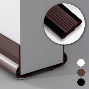 New Upgrade 39 inch Under Door Draft Stopper for Bottom of Door，Free Cutting Length， Under Door Noise Stopper ，Under Door Draft Blocker ，Under Door Bug Stopper Door dust stoppers (Black)