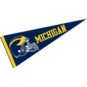 Michigan Team University Wolverines Full Size Football Helmet Pennant