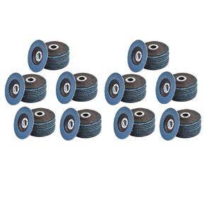 100 Pcs 4-1/2" X 7/8" 40 Grits Premium Zirconia Flap Discs Grinding Wheel Sandpaper for Grinding