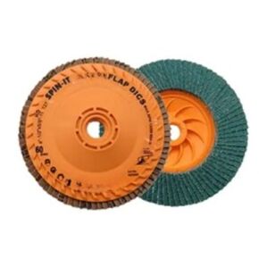 Dabynology 10 Pack 4-1/2" x 5/8"-11 60 Grit Type 27 High-Density Zirconia Trimmable Flap Discs for 4.5" & 5" Grinders, 5/8"-11 Fast Change Hub, Sanding, Finishing, Stock & Rust Removal