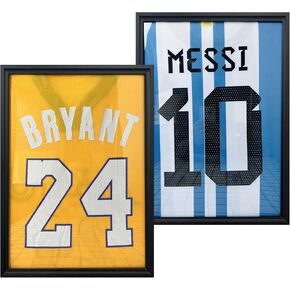 2 Pack Jersey Frame Display Case,Jersey Shadow Box,Sports Jersey Display Frame with Pine Wood for Hockey Soccer Basketball Baseball Shirts