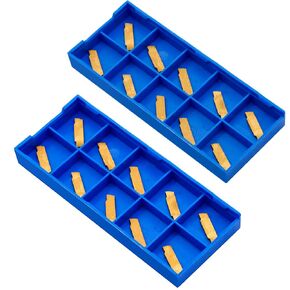 20pcs Carbide Grooving Inserts MGMN150-G (1.5mm),CNC Carbide Turning Indexable Inserts for MGEHR MGIVR Lathe Grooving Cut-Off Tool
