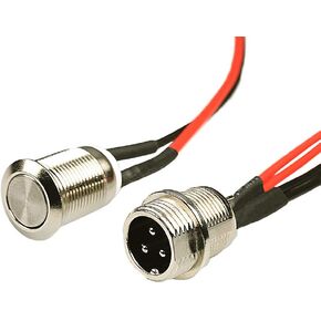 Hoverboard Charging port (4 Line) On/Off Switch Replacement for Hoverboard Self Balance Scooter,Power Cable kit with 3 prong port