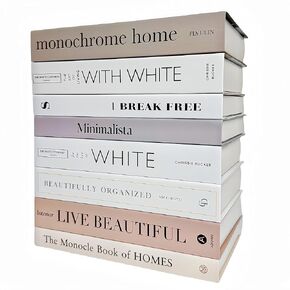 8 Pack Faux Books for Decoration, Ediactcyl Modern Fashion Decorative Books Set for Hardcover Home Decor, Fake Book Stacks Display for Bookshelf Room Decor