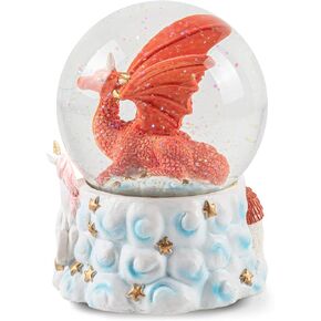 Elanze Designs Rainbow Unicorns 100MM Sturdy Resin Glitter Water Wind Up Musical Snow Globe Tabletop Dresser Nightstand Figurine Decoration Plays Tune You are My Sunshine