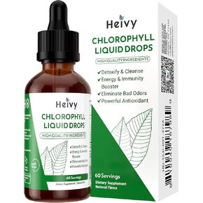 Chlorophyll Liquid Drops, Internal Deodorizer, Detox, Cleanse, Antioxidant, Overall Health Support, 100% Natural, Gluten Free, 2 FL OZ